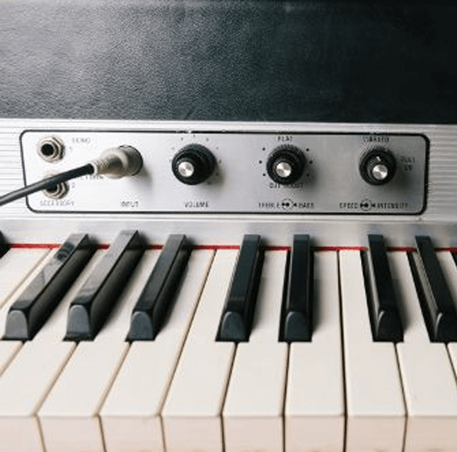 Close up of electric piano